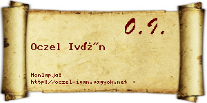 Oczel Iván névjegykártya
